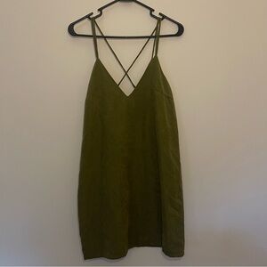 Missguided Green Spaghetti Cross Strap Mini Dress - NWOT size 4